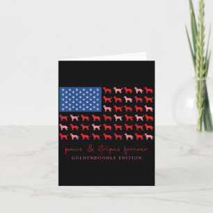 Paws And Es Forever Goldendoodle USA-Flagge 4. Jul Karte