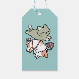 Paws and Play – Adorable Cat Illustration Geschenkanhänger