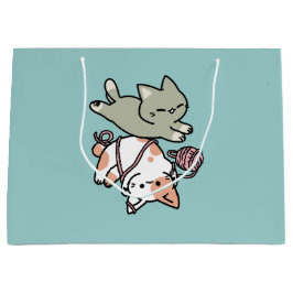 Paws and Play – Adorable Cat Illustration Große Geschenktüte