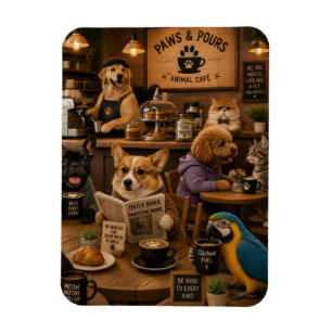 Paws and Pours, Tiercafé Magnet