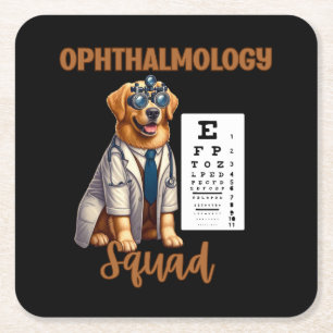 Paws and Vision Animal Ophthalmology Squad Rechteckiger Pappuntersetzer