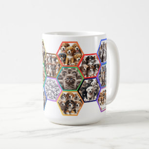 Paws and Whiskers Collage: Eine Symphonie von Furr Kaffeetasse