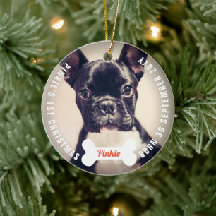 Paws & Bones Hund Lover Pet Erstes Weihnachtsfest  Keramik Ornament