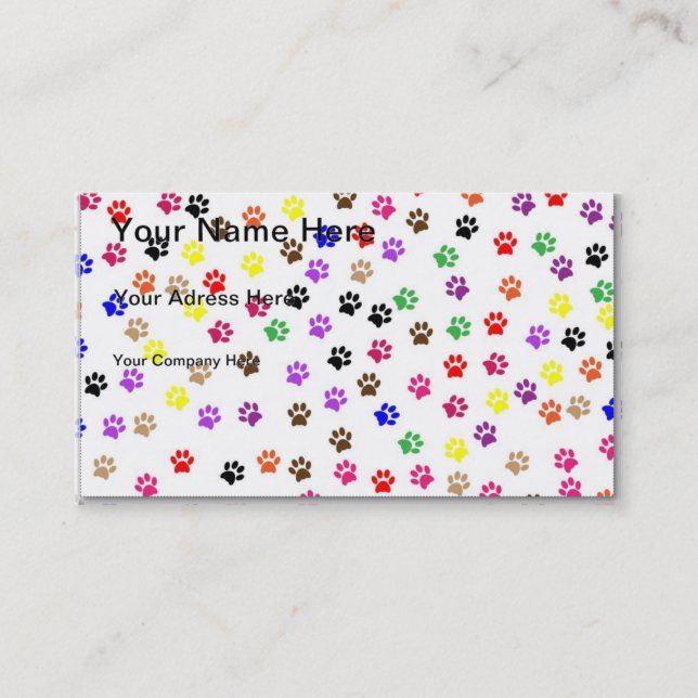 Paws Business Card Visitenkarte (Vorderseite)