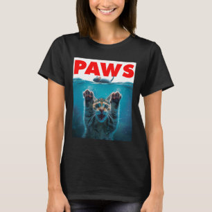 Paws Cat and Mouse Parody Humour Kitten Jagen T-Shirt