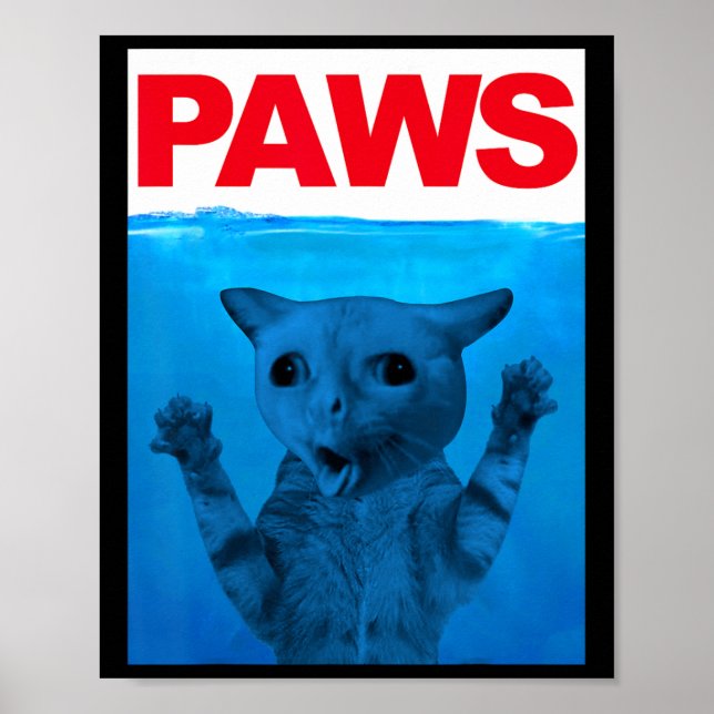 Paws Cat Meme Spaß Funny Kitty Lover Funny Cats D Poster (Vorne)