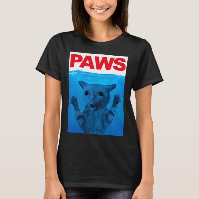 Paws Cat Meme Spaß Funny Kitty Lover Funny Cats D T-Shirt (Vorderseite)
