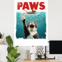 PAWS Cat Mouse Parodie der Kiefer Film Poster