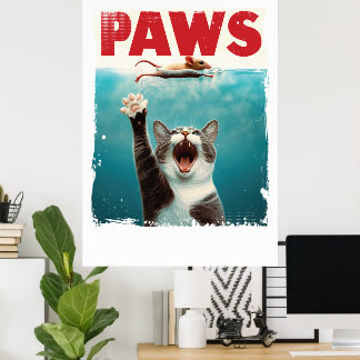 PAWS Cat Mouse Parodie der Kiefer Film Poster