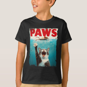 Paws Cat Mouse Parody Cat Shark Chasing Maus Kitt T-Shirt