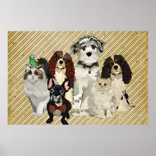 Paws, Claws & Feathers Art Poster (Vorne)