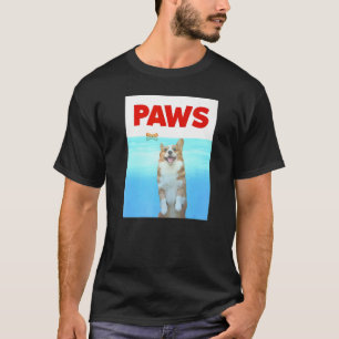 Paws Dog Parody 80er Corgi Shark Dog T-Shirt