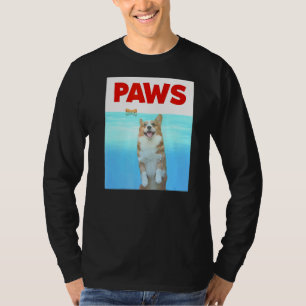 Paws Dog Parody 80er Corgi Shark Dog T-Shirt