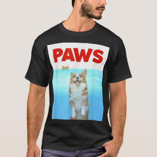 Paws Dog Parody 80er Corgi Shark Funny Dog Geschen T-Shirt