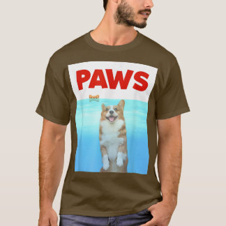 Paws Dog Parody 80er Corgi Shark Funny Dog Geschen T-Shirt