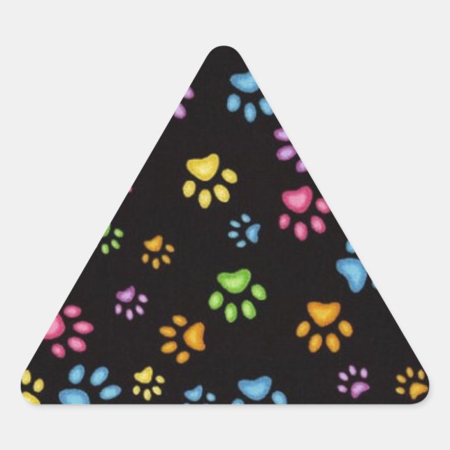 Paws Dreieckiger Aufkleber (Vorderseite)