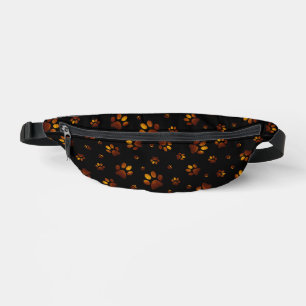 Paws drucken funkelbraunen goldenen Glitzer, Bauchtasche