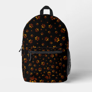 Paws drucken funkelbraunen goldenen Glitzer, Bedruckter Rucksack