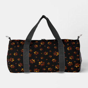 Paws drucken funkelbraunen goldenen Glitzer, Duffle Bag