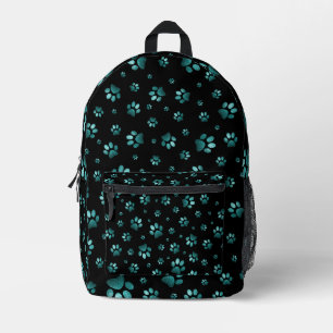 Paws drucken funkelnden Cyan-Glitzer, Bedruckter Rucksack