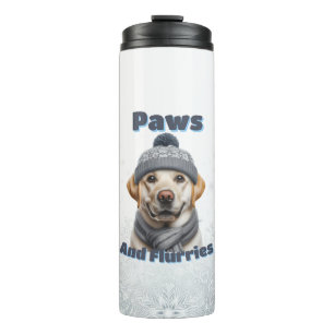 Paws & Flurries - Winterhundedesign Thermosbecher