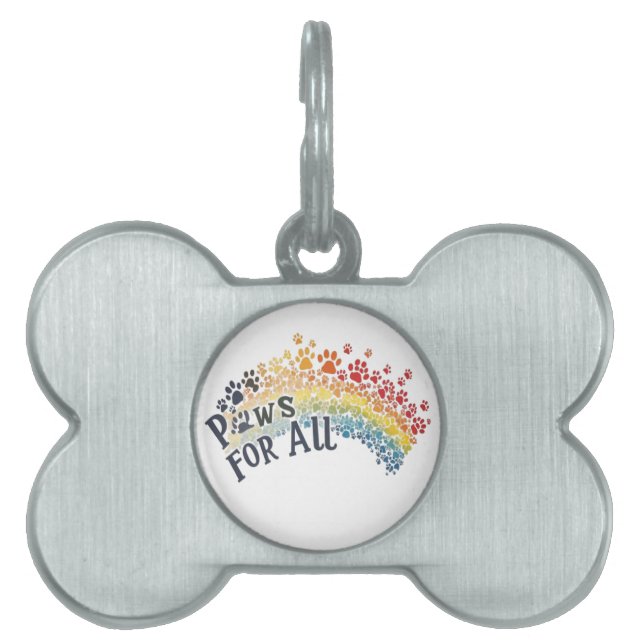 Paws for All - Rainbow Paw Print Unity Tiermarke (Vorderseite)