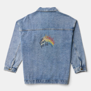 Paws for All – Regenbogen-Pfotenabdruck-Einheit  Jeansjacke