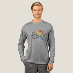 Paws for All – Regenbogen-Pfotenabdruck Einheit  Tri-Blend Shirt
