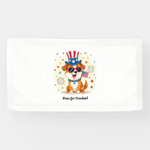 Paws for Freedom Banner - Niedlicher Patriotischer