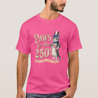 Paws for the 250 th Cat Lover America 250 th Birth T-Shirt