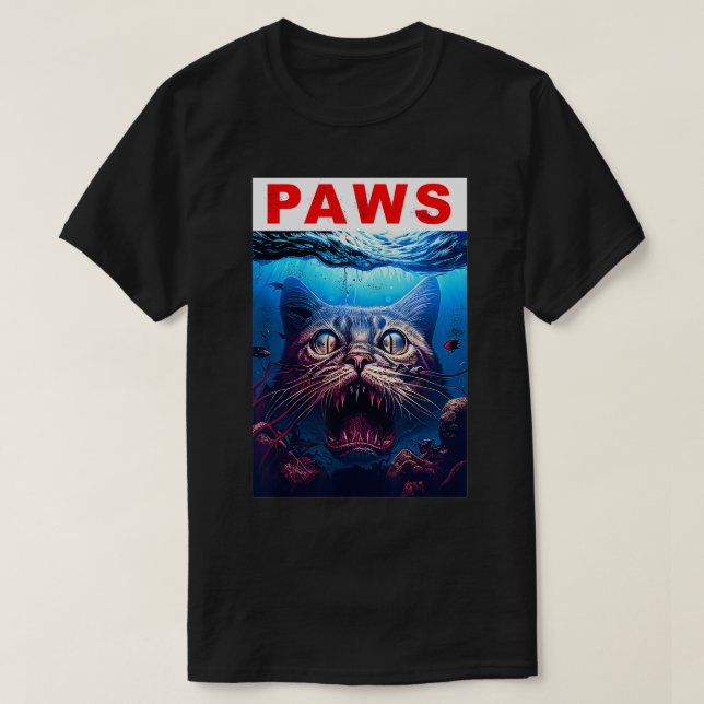 Paws Funny Cat Kitten Tomcat Kitty Parody Cat Lieb T-Shirt (Design vorne)