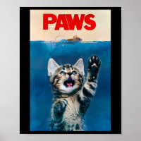 Paws Funny Cat Parody Cat Lover Geschenk Kittenhai