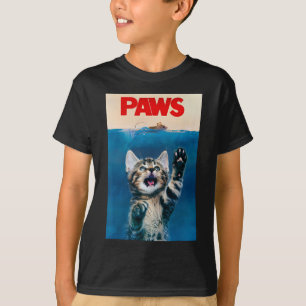 Paws Funny Cat Parody Cat Lover Geschenk Kittenhai T-Shirt