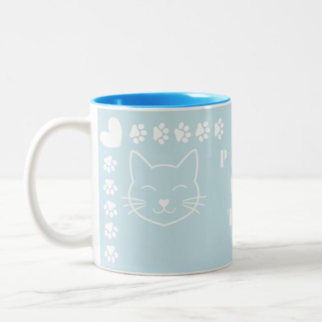 Paws für Tee Zweifarbige Tasse (Links)