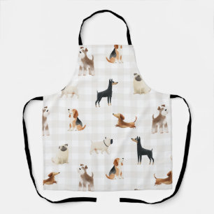 Paws Gingham hübsche Hunde Schürze