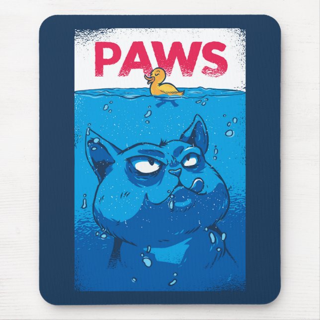 Paws Horror Movie Poster Spoof Mousepad (Vorne)