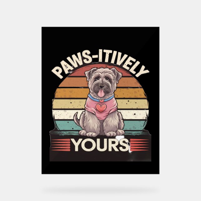 Paws-Hund Acrylschild (Vorderseite)