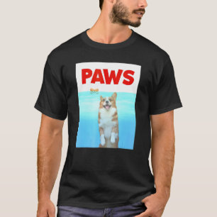 Paws Hund Parodie 80er Corgi Hai Hund T-Shirt