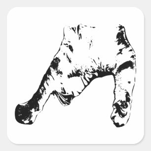 Paws in Motion Quadratischer Aufkleber