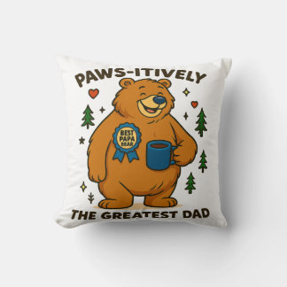 Paws-itiv der Beste Vater-Bär Kissen