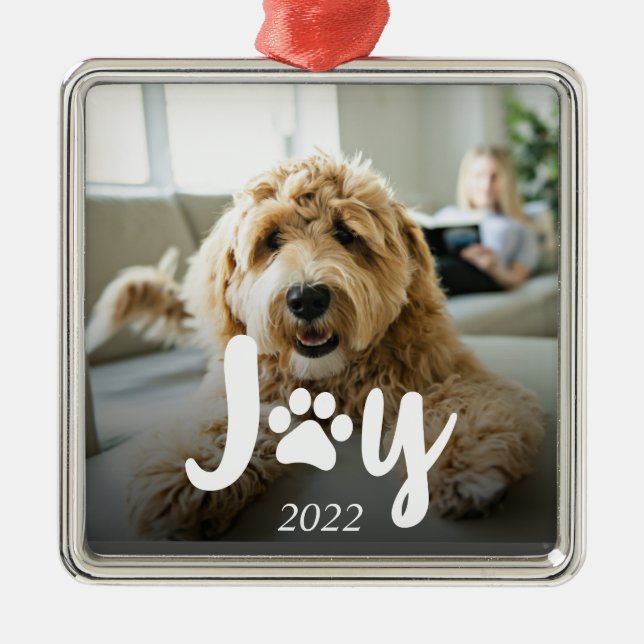Paws & Joy Foto Weihnachten Ornament Aus Metall (Vorne)