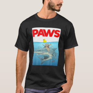 PAWS Kat und gelbe Gummientnahme T-Shirt