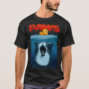 PAWS Katze und gelbe Gummiente Süße Katzenkatze T-Shirt
