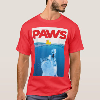PAWS Katze und Gelber Gummiente Niedliche Kätzchen T-Shirt