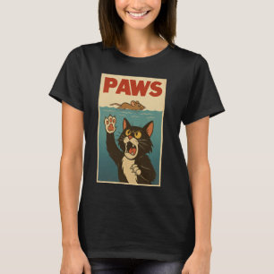 Paws Katzen- und Maus-Parodie Lustige Katze T-Shirt
