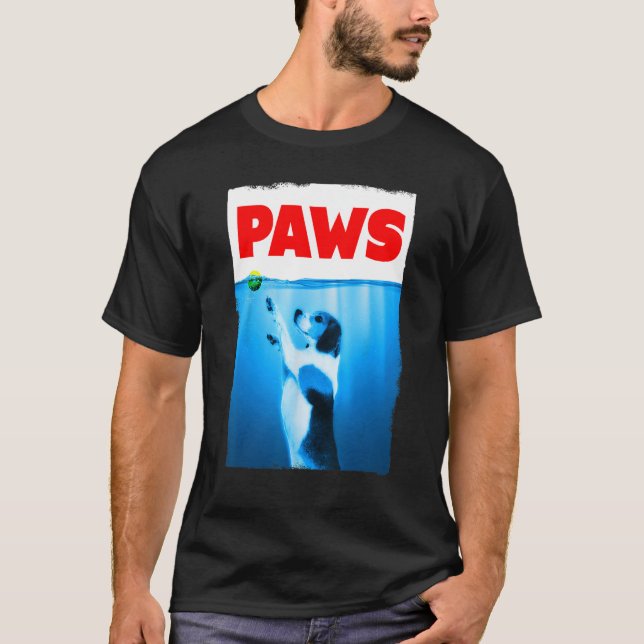 Paws Kiefer Hund und Tennis Ball für Männer für Fr T-Shirt (Vorderseite)
