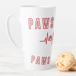 Paws & Liebe Niedliches Haustier Lover Typografie Milchtasse