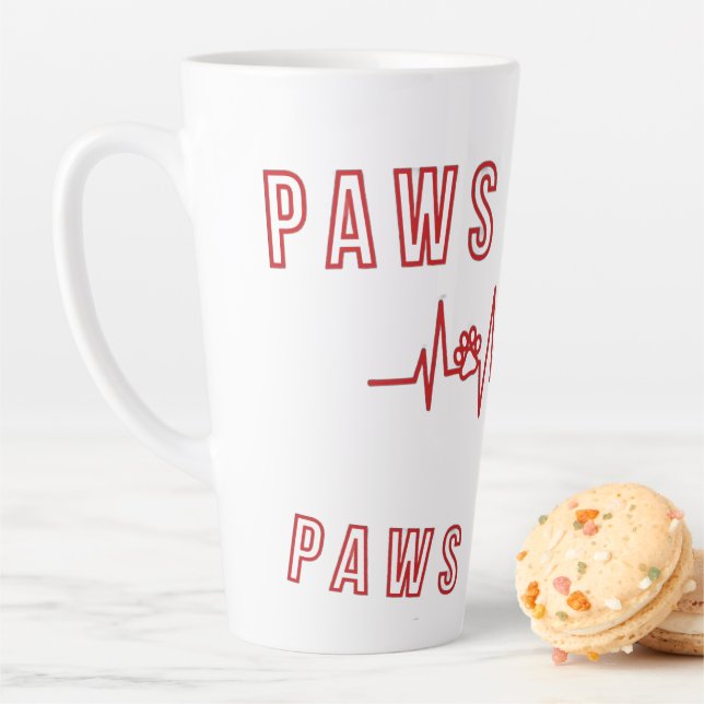 Paws & Liebe Niedliches Haustier Lover Typografie  Milchtasse (Beispiel)