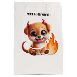 Paws of Darkness Fire Dog Gift Bag – Cute Dark Mittlere Geschenktüte