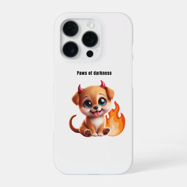 Paws of Darkness Fire Dog Phone Case iPhone Hülle (Rückseite)